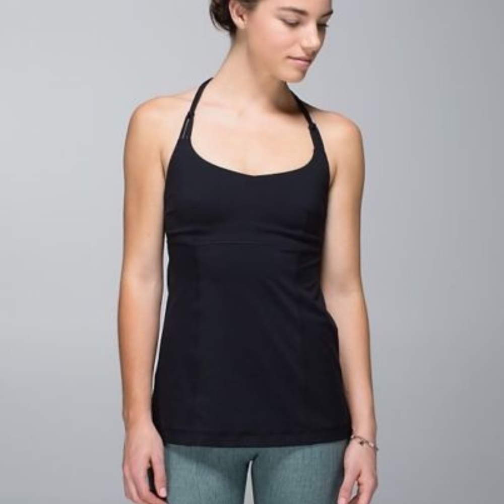 Lululemon Black Wandering Yogi Halter Size 2